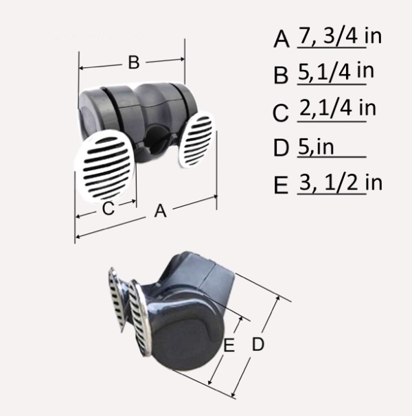 cycle horn classic dimensions